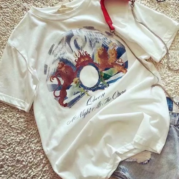 SOLD OUT White Queen A Night At The Opera Band Graphic Tee - Picture 4 of 6